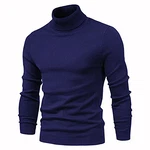 SHOUJIQQ Winter Herren Rollkragenpullover Marineblau