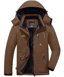KEFITEVD Winterjacke Herren Snowboardjacke Ski Jacke Kaffee