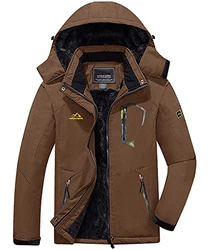 KEFITEVD Winterjacke Herren Snowboardjacke Ski Jacke Kaffee