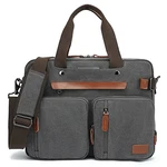 CoolBELL umwandelbar Aktentasche Messenger Bag Umhängetasche Laptop Tasche Business Backpack Multifunktions Reise Rucksack Grau
