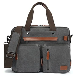CoolBELL umwandelbar Aktentasche Messenger Bag Umhängetasche Laptop Tasche Business Backpack Multifunktions Reise Rucksack Grau