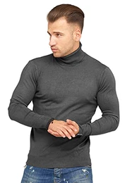 . Herren Feinstrick Rollkragen-Pullover Casual & Business Pulli 40-8200 Dunkelgrau XL