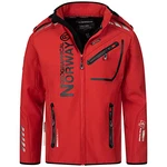 Geographical Norway Herren Softshell Funktions Outdoor Jacke im Bundle mit urbandreamz Beanie Rot