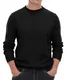 Hisir Pullover Herren Strickpullover Rundhals Pulli Männer, Bequem und Weich, Warmer Winter Pullover für Männer, Herren Basic Pullover mit Langen Ärmeln (Schwarz, M)