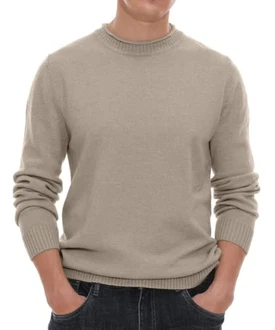 Hisir Pullover Herren Strickpullover Rundhals Pulli Männer
