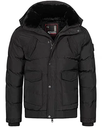 warme Herren Deisgner Winterjacke AS-286 [AS-286-Schwarz-Gr.M]