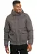 ALESSANDRO SALVARINI Herren Winterjacke (S-3XL) - 100% Baumwolle Obermaterial, Teddyfell innen komplett, Warme Jacke Männer - AS-287 DGrau Medium