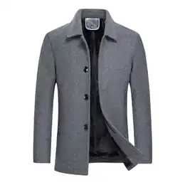 Mantel Herren Wollmantel Winter Wolle Kurzmantel Regular Fit Kurz Herrenmantel für Business Freizeit