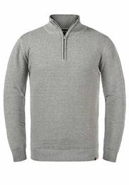 Richard Herren Strickpullover Troyer Grobstrick Pullover, Größe:3XL, Farbe:Light Grey Mix (913)