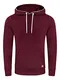 riverso Herren Kapuzenpullover RIVEnno Hoodie Sweatshirt Pullover Kapuze Kängurutaschen Regular Fit Einfarbig Baumwolle Rot M, Größe:M, Farbe:Port Red (15400)