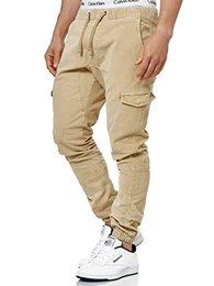 Herren Walker Cargohose (Cord-Stretch) Cargo Hose Cordhose Kord Baumwollhose Cornstalk M