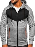 BOLF Herren Übergangsjacke Reißverschluss Style [4D4] Grau (KS2149)