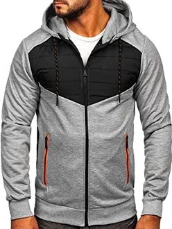 BOLF Herren Übergangsjacke Reißverschluss Style [4D4] Grau (KS2149)