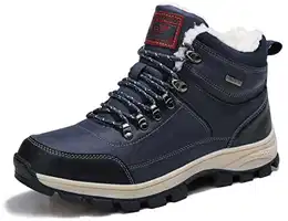 Winterschuhe Herren Schneestiefel Winterstiefel Warm Gefütterte Stiefelette Arbeitsschuhe Arbeitsstiefel Wandern Arbeiten 41-46(111Blau,43)