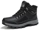 ARRIGO BELLO Winterschuhe Herren Winterstiefel Schneestiefel Warm Gefütterte Stiefelette Arbeitsschuhe Arbeitsstiefel Wandern Arbeiten 41-46（Schwarz,43）