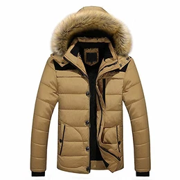 QWERD Herren Winterjacke Steppjacke Jacke gefüttert mit Stehkragen und Gefütterter Oversized Herren Warme Winterjacke Parka Jacke mit Fell Wintermantel mit Kapuze Übergangsjacke Winterparka M-5XL