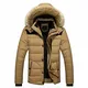QWERD Herren Winterjacke Steppjacke Jacke gefüttert mit Stehkragen und Gefütterter Oversized Herren Warme Winterjacke Parka Jacke mit Fell Wintermantel mit Kapuze Übergangsjacke Winterparka M-5XL