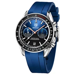 Herren Uhr BENYAR Armbanduhr für Männer Chronograph Analogue Quartz Silikonband 50M Wasserdicht Mode Sport Armbanduhr Elegantes Geschenk