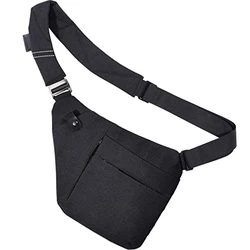 BROADREAM Umhängetasche Sling Bag Herren Schwarz