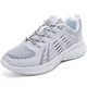 Sixspace Atmungsaktiv Herren Laufschuhe Turnschuhe Damen Sneaker Atmungsaktiv Sportschuhe Straßenlaufschuhe rutschfest Walkingschuhe Freizeitschuhe(Grau/Blau,43 EU)