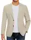 COOFANDY Lässiger Herren-Blazer, Sportmantel, leicht, zwei Knöpfe, Business-Anzugjacken, Khaki, M