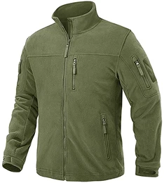 Herren Fleecejacke Military Fleece Army Jacket Warm Jacke Winter für Outdoor (S, Armeegrün)