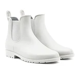 Geweo Gummistiefel Damen Halbhoch Chelsea Herren Wasserdicht Regenstiefel Weiß