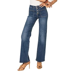 Nina Carter - S353 - Cargobroek voor dames - precies passend - elastisch - used look, zwart (S353), XS