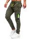 BOLF Herren Sporthose Cargohose Jogginghose Trainingshose Fußballhose Fitnesshose Jogger Sweathose Jogpants Sweatpants Slim Fit Street Style R8702 Grun M [6F6]