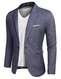 Herren Anzüge Sakko Lässige Modern Anzugjacke EIN Knopf Blazer Klassisch Business Jacke Hochzeit Blau M