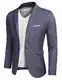 COOFANDY Herren Anzüge Sakko Lässige Modern Anzugjacke EIN Knopf Blazer Klassisch Business Jacke Hochzeit Blau M