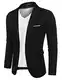 COOFANDY Herren Blazer Sportlich Sakko Regular Fit Leicht Jacke Anzug Lässig Anzugjacke für Herren Freizeit Schwarz M