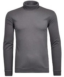Herren Rollkragen-Shirt mit Bund M, Schiefer-028