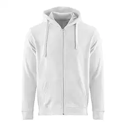 Monochrome Oberbekleidungsjacke Unisex Hoodie Sweatjacke Sweatshirt Pullover mit Reißverschluss und Taschen Kordelzug Hals Kapuze (Weiß, M)