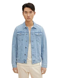 Herren Basic Jeansjacke 1029856, 10111 - Clean Bleached Blue Denim, M