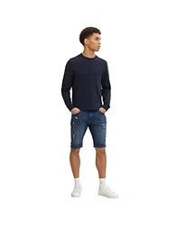 Herren Bermuda Jeans Shorts 1031269, 10123 - Destroyed Mid Stone Blue Denim, 32
