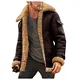 Jacke Herren Wintermantel Parka Jacke Revers Fleecejacke Plüschmantel Cardigan Mäntel Winterjacke Lederjacke PlüSchjacke Lange Warme Dicker Mantel Schaffell Kaschmir Jacken Winter Winterparka