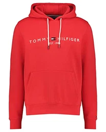 Herren Logo Hoody Hooded Sweatshirt, Red Alert, M
