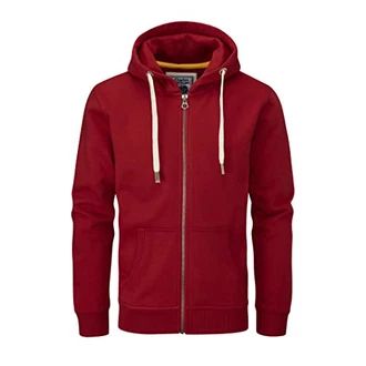 Charles Wilson Original-Kapuzenpullover mit Reißverschluss Rot (1021) Charles Wilson Original-Kapuzenpullover mit Reißverschluss Rot (1021)