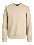 Jack & Jones Basic Sweater Langarm Shirt Rundhals Pullover JJESTAR Beige