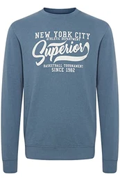 Galilero Herren Sweatshirt Pullover Pulli mit Rundhalsausschnitt, Größe:M, Farbe:China Blue (436)