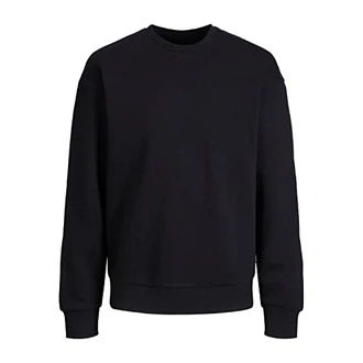 Jack & Jones Basic Sweater Langarm Shirt Rundhals Pullover JJESTAR Schwarz (4012) Jack & Jones Basic Sweater Langarm Shirt Rundhals Pullover JJESTAR Schwarz (4012)