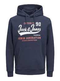 Herren JJELOGO Sweat Hood 2 COL 22/23 NOOS 12210824, Navy Blazer, XXL