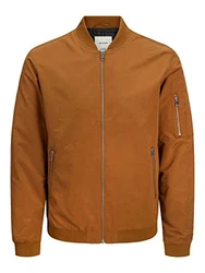 JACK & JONES Herren Bomber Jacke JJERUSH Weiß