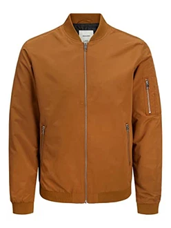 JACK & JONES Herren Bomber Jacke JJERUSH Weiß JACK & JONES Herren Bomber Jacke JJERUSH Weiß