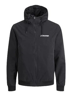 JACK & JONES JJERUSH Hood Bomber NOOS 12200208 Schwarz
