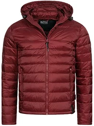 Herren Hampshire Steppjacke in Daunenjacken-Optik Winterjacke Übergangsjacke Bordeaux M