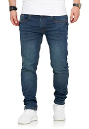Herren Jeans Hose Denim Slim Fit 22225 [Tinted Blue, W32/L32]