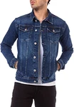 Redbridge Jeansjacke Herren Denim Übergangsjacke mit Taschen und Knopfleiste Dunkelblau