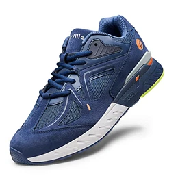 Laufschuhe Herren Extra Weite Turnschuhe Sportschuhe Breit Fitnessschuhe Bequeme Sneakers Schuhe für Plantarfasziitis Fußschmerzen Blau 41 EU Weit